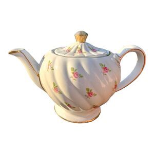 VTG Porcelain Sadler Floral Teapot & Lid